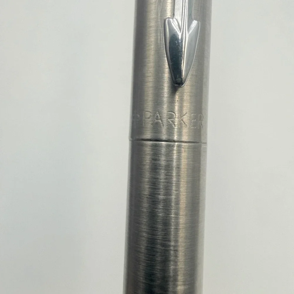 Vintage Parker 45 Flighter Pen and Pencil Set Brushed Stainless Steel USA Boxed
